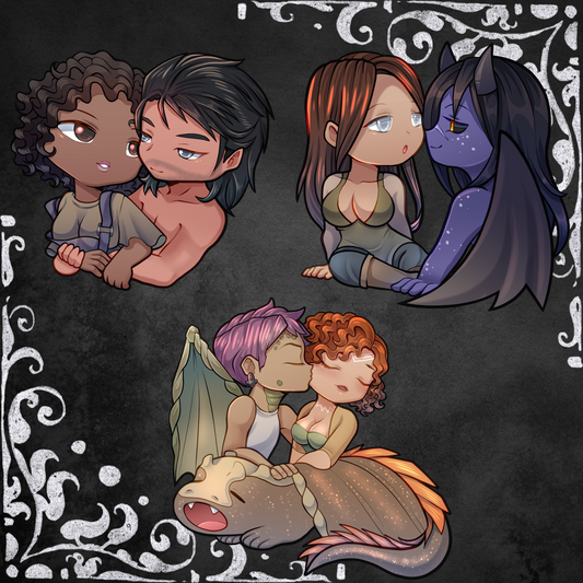 Echoes of the Void chibi couple stickers