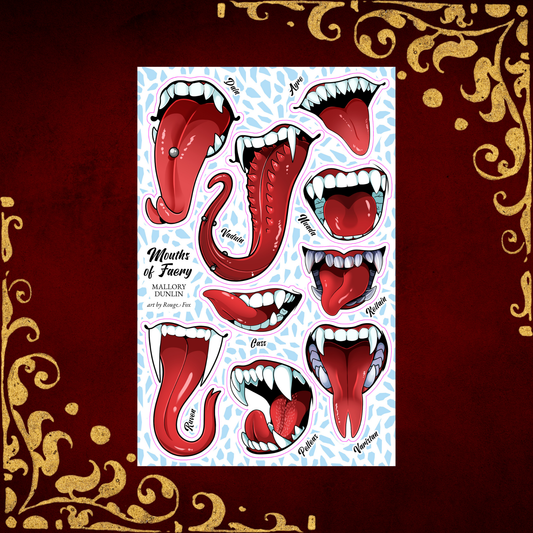 Monsters of Faery tongues sticker sheet